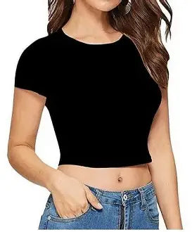 Women’s Soft Casual Crop Top Tee