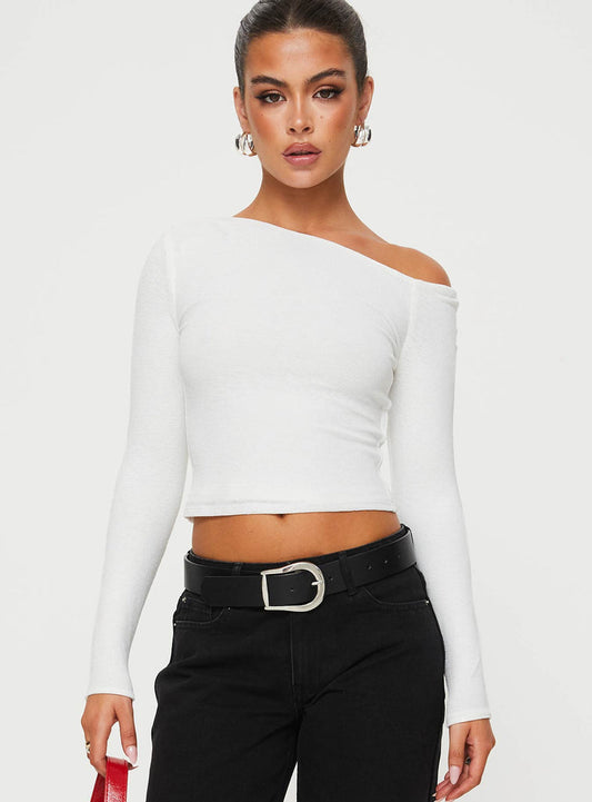 Elegant Off-Shoulder Long Sleeve Top